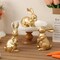 Easter Bunny Decorations – Set of 3 Golden Resin Rabbit Figurines for Easter Table Centerpiece, Spring Home Décor, and Holiday Display